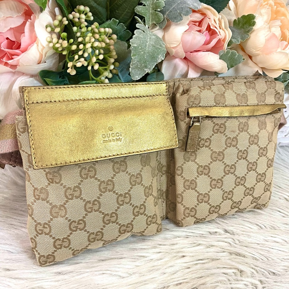 Authentic Gucci Monogram Belt bag